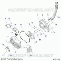 DRIVE TRAIN, CLUTCH COVER AND DUCTING