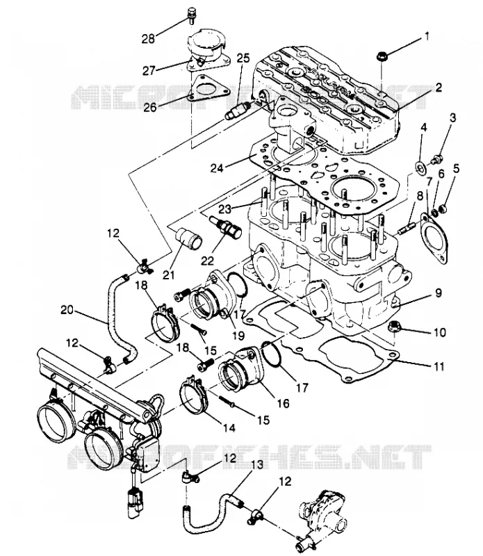 CYLINDER 500 EFI SKS 0962574, 500 EFI RMK 0962974, AND EUROPEAN 500 EFI SKS (4931983198C009)