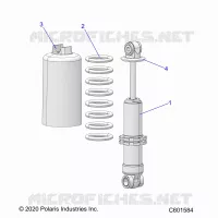 SUSPENSION, FRONT SHOCK TRACK
