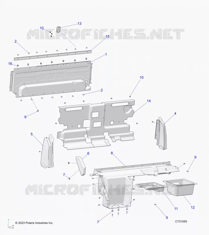 REAR BODYWORK CLOSEOFF, AND FENDERS