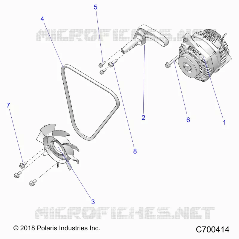 ENGINE, ENGINE, ALTERNATOR, FAN AND BELT- R20RRED4F1/N1/SD4C1 (C700414)
