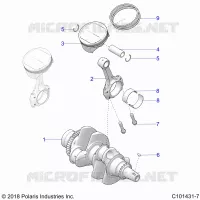 ENGINE, CRANKSHAFT AND PISTON