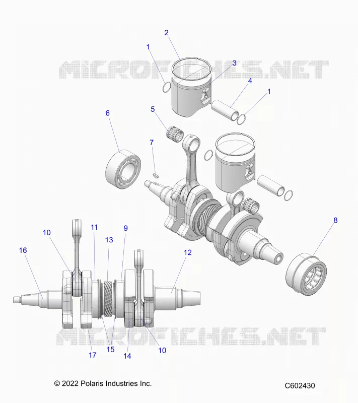 ENGINE, PISTON AND CRANKSHAFT