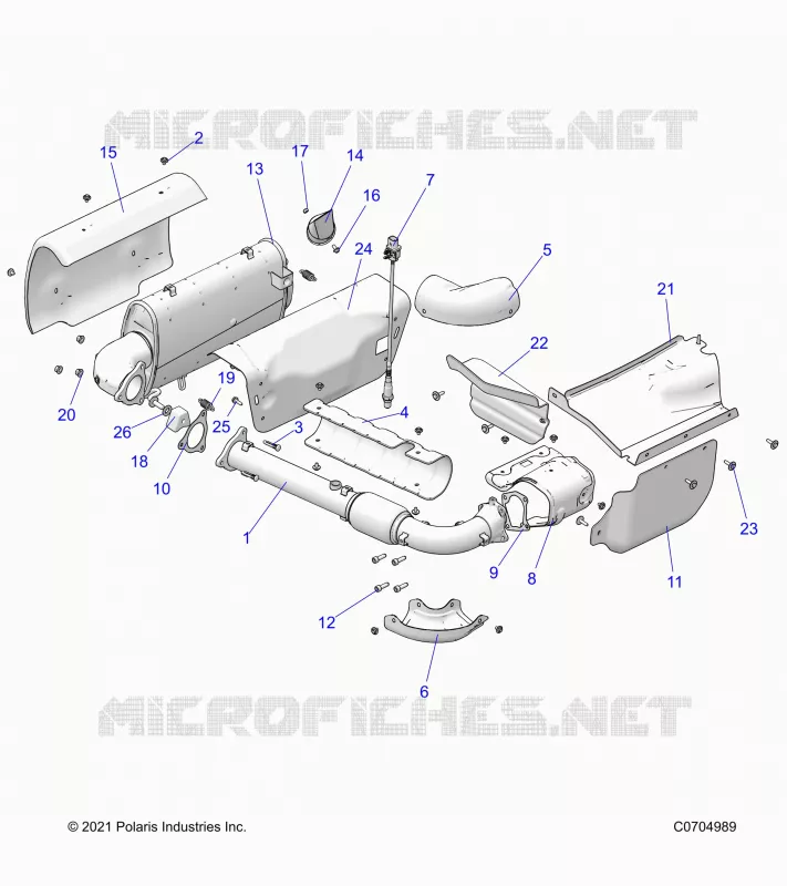 ENGINE, EXHAUST SYSTEM