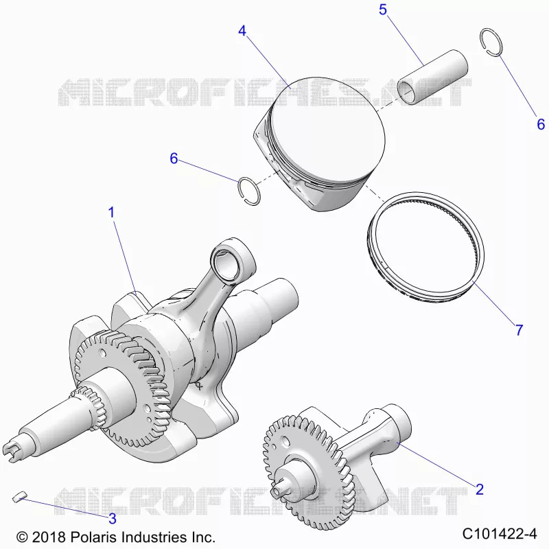 ENGINE, CRANKSHAFT, PISTON AND BALANCE SHAFT