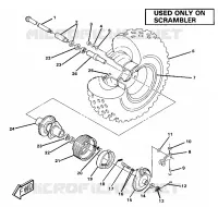 FRONT WHEEL AND  BRAKE ASSEMBLY. (4911701170030A)