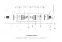 DRIVE TRAIN, DRIVE REAR SHAFT (BUILT 11/17/09 AND AFTER)