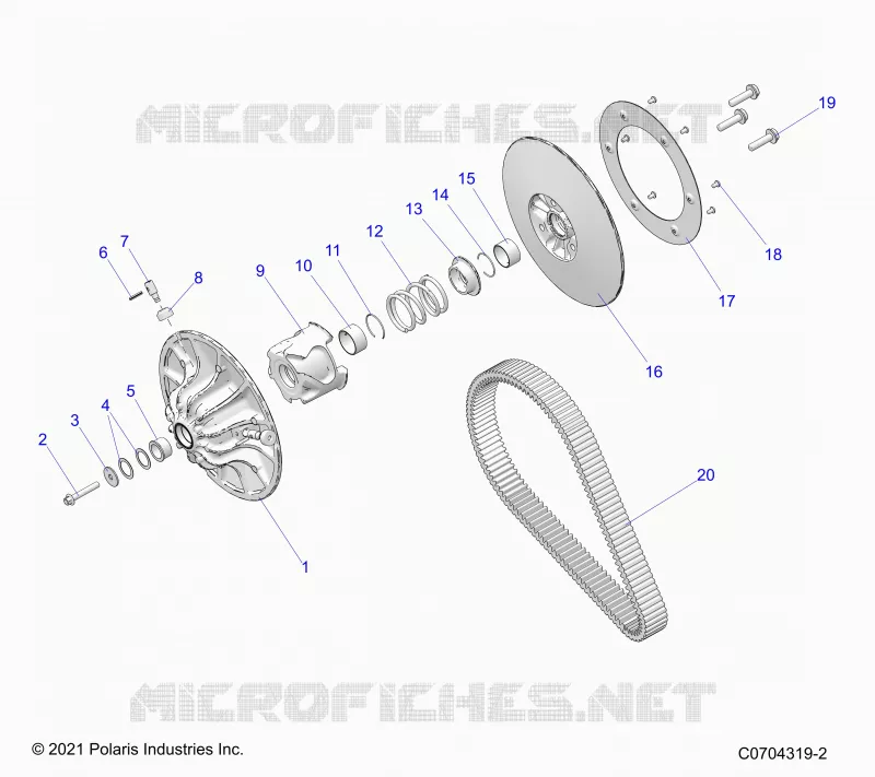 DRIVE TRAIN, SECONDARY CLUTCH
