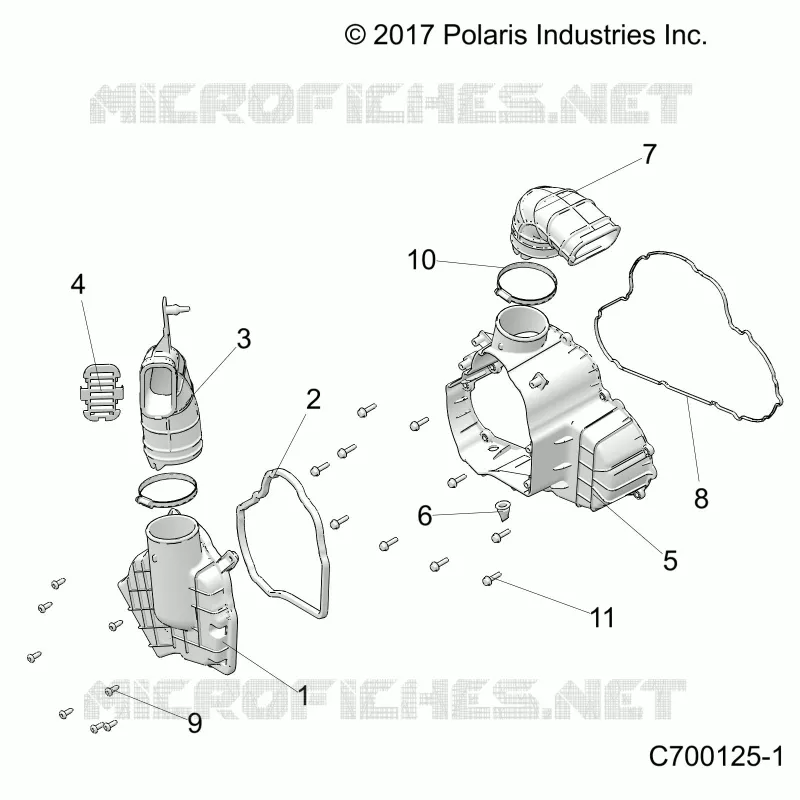 ENGINE, ALTERNATOR COVER HVAC