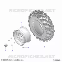 WHEELS, FRONT TIRE