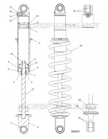 SUSPENSION, REAR SHOCK TRACK (COIL OVER)