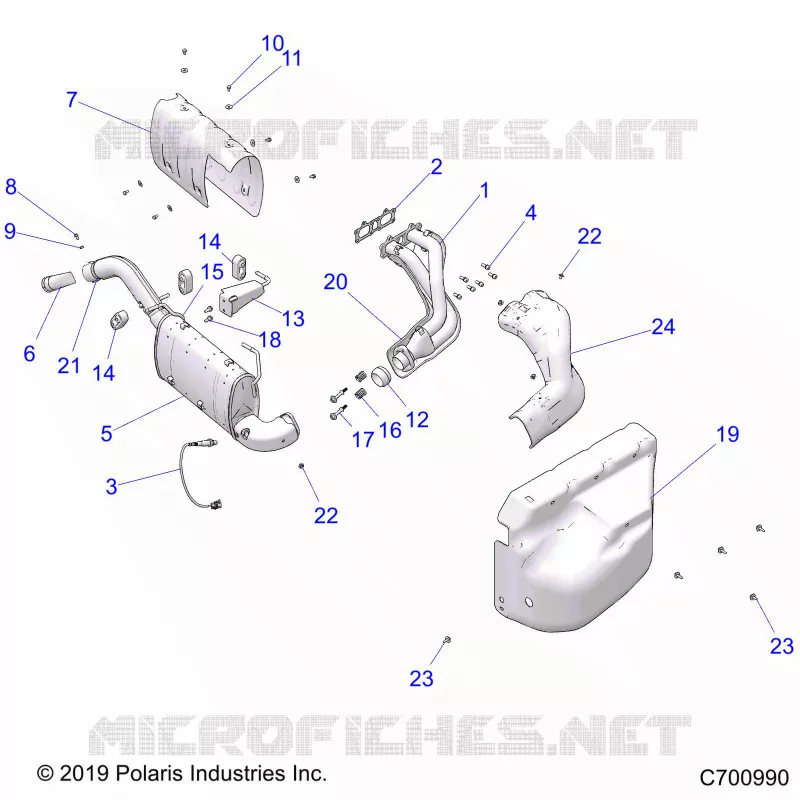 ENGINE, EXHAUST SYSTEM