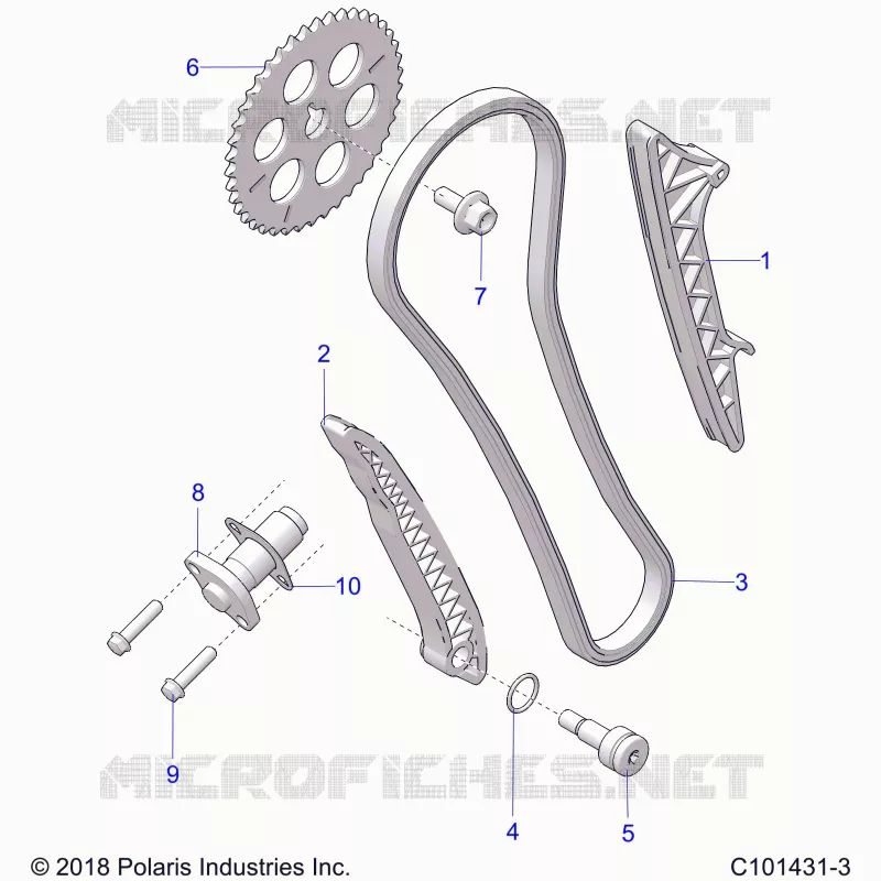 CAM CHAIN AND TENSIONER