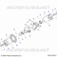 REAR SUSPENSION HUBS, CARRIER AND BRAKE DISC