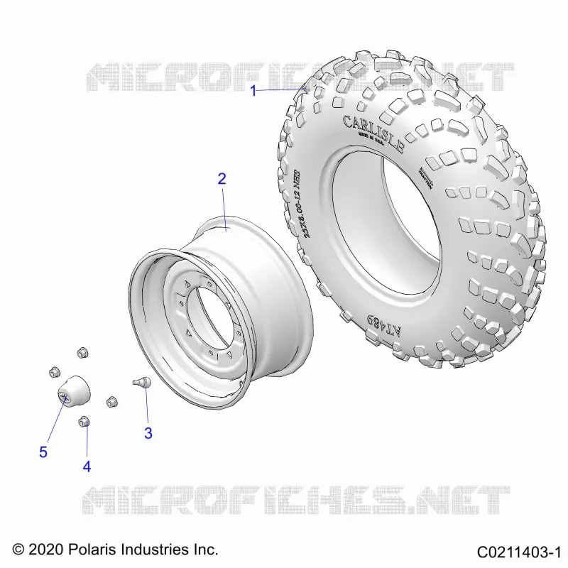 WHEELS, FRONT TIRE