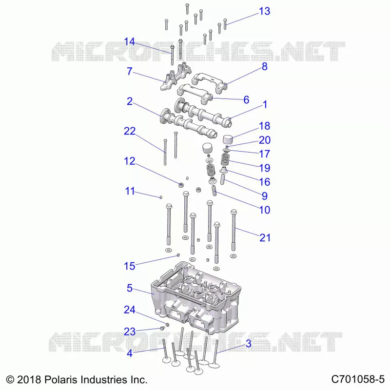 ENGINE, CYLINDER HEAD AND VALVES