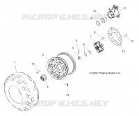 WHEELS, REAR TIRE AND BRAKE DISC