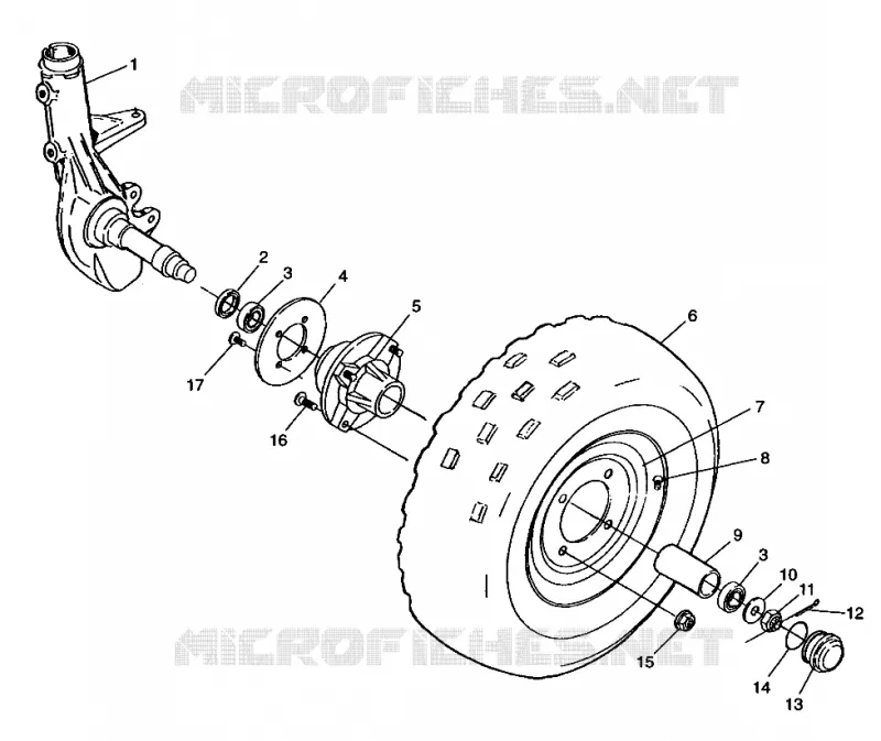 FRONT WHEEL TRAIL BLAZER W98BA25C (4945464546B002)
