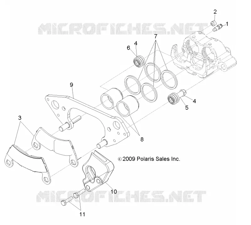 FRONT BRAKE CALIPER (BUILT 11/4/13 AND BEFORE)