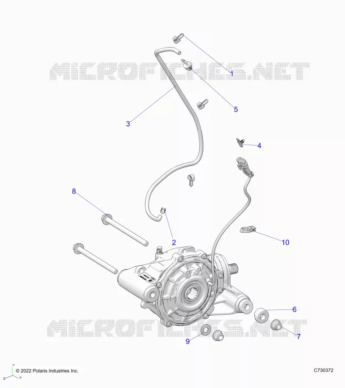 DRIVE TRAIN, FRONT GEARCASE MOUNTING
