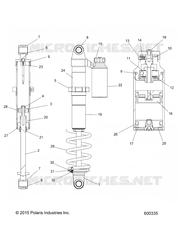 SUSPENSION, REAR SHOCK TRACK (7044566)