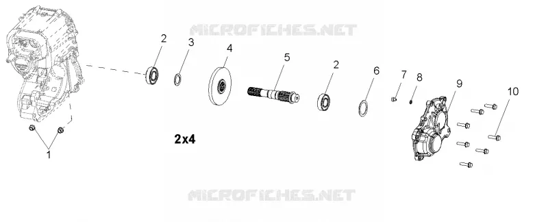 DRIVE TRAIN, MAIN GEARCASE OUTPUT SHAFT