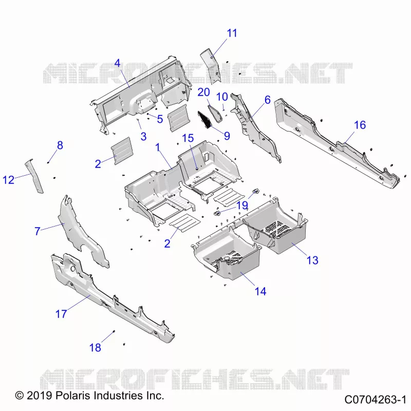 REAR BODYWORK CLOSEOFF, FENDERS AND FLOOR