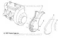 ENGINE, BLOWER HOUSING AND FAN DUCT