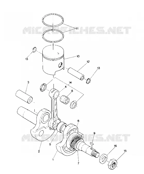 PISTON AND CRANKSHAFT STAR (4914151415024A)
