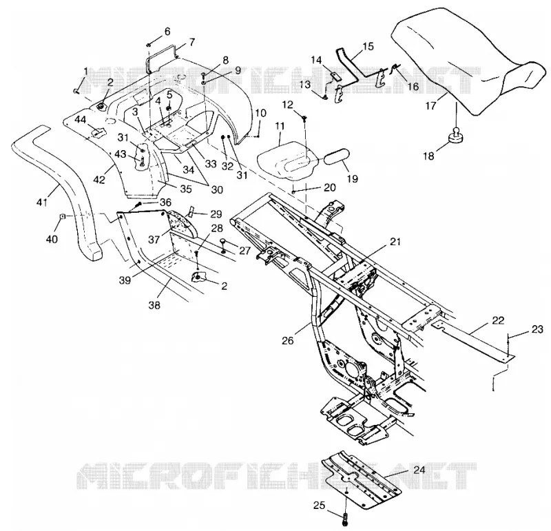 REAR CAB   SEAT XPLORER 300 W97CC28C (4939813981A005)