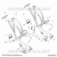 SEAT MOUNTING, FRONT, 6 POINT
