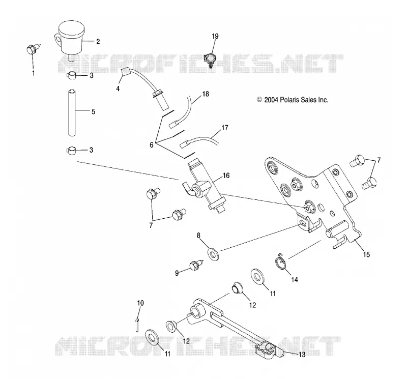 MASTER CYLINDER, REAR AND FOOT PEDAL