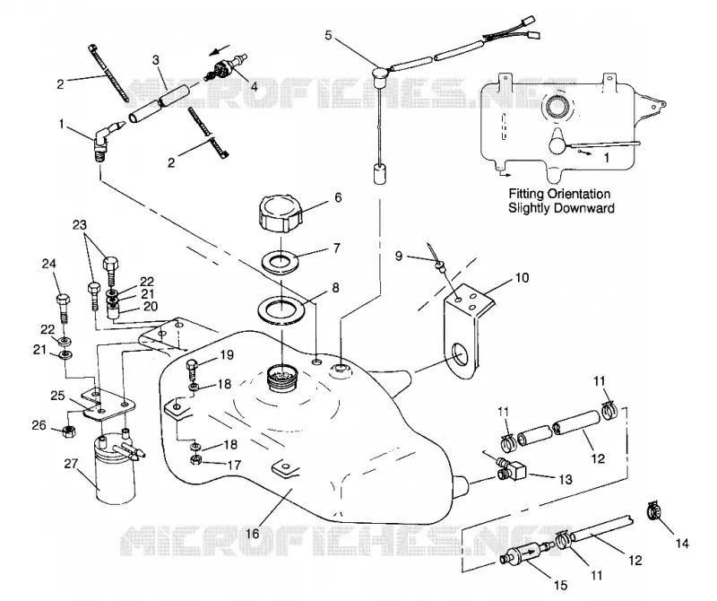 OIL TANK SLX 780 B964287 AND INTL. SLX 780 I964287 (4937443744A012)