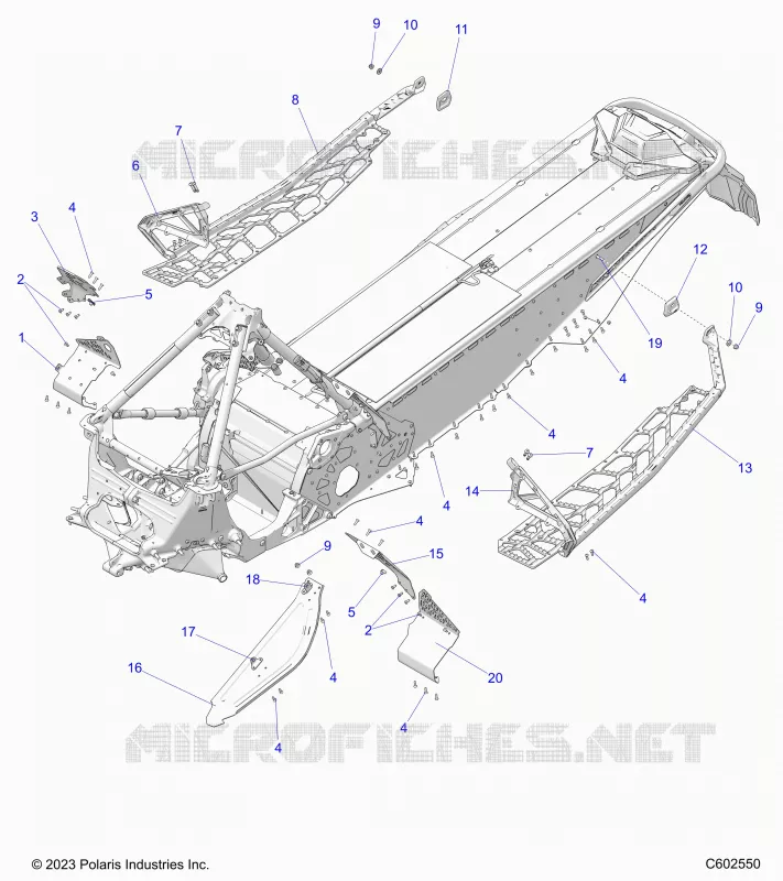 CHASSIS, CLUTCH GUARD, FOOTRESTS, AND RUNNINGBOARDS