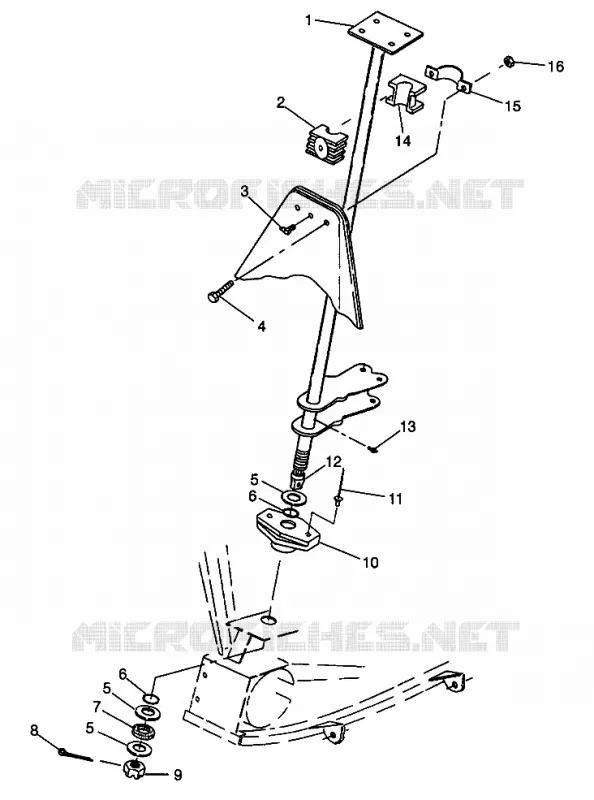 STEERING POST    SPORT 400L W98BA38C (4947234723B007)