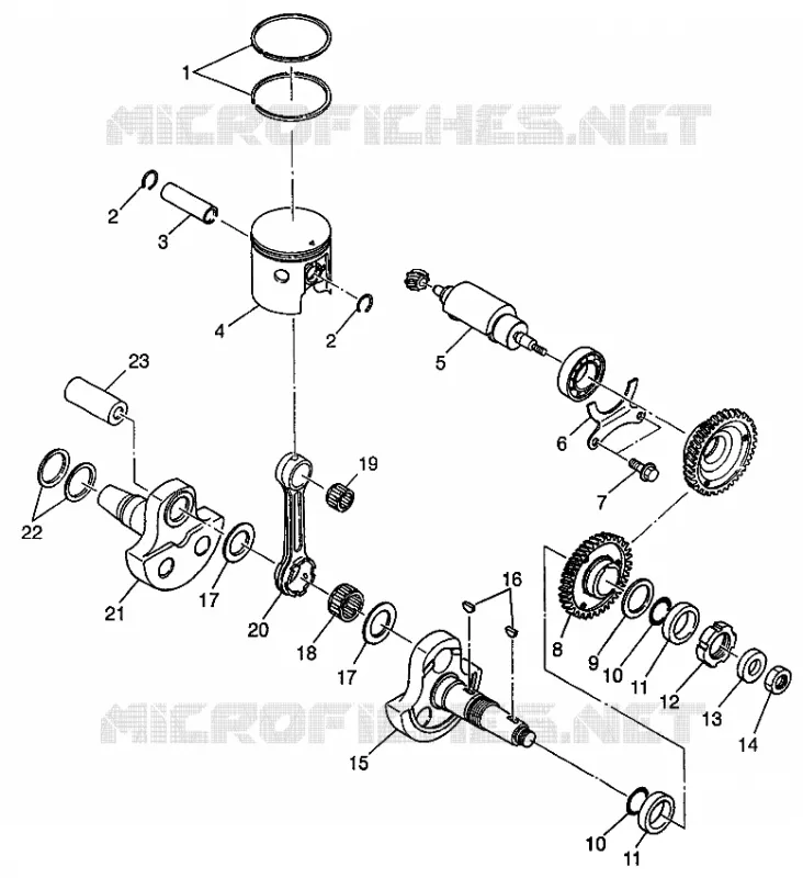 PISTON   CRANKSHAFT (400L) XPRESS 400L W97CA38C (4939603960D008)