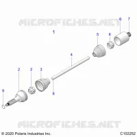 DRIVE TRAIN, DRIVE SHAFT, MIDDLE