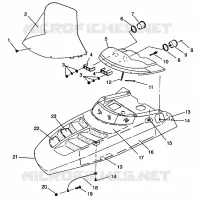 HOOD 500 EFI SKS 0962574,  500 EFI RMK 0962974, AND EUROPEAN 500 EFI SKS E9 (4931983198A011)