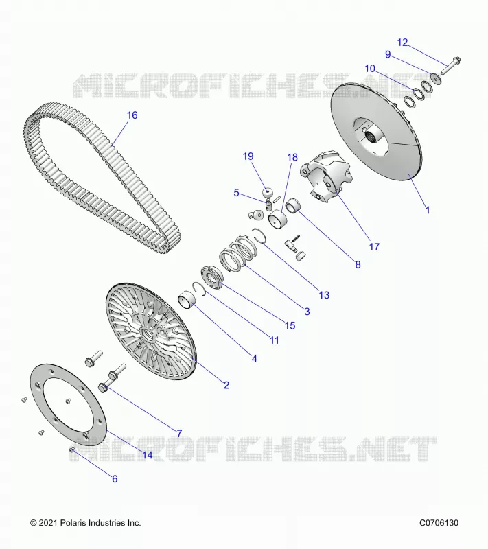 DRIVE TRAIN, SECONDARY CLUTCH