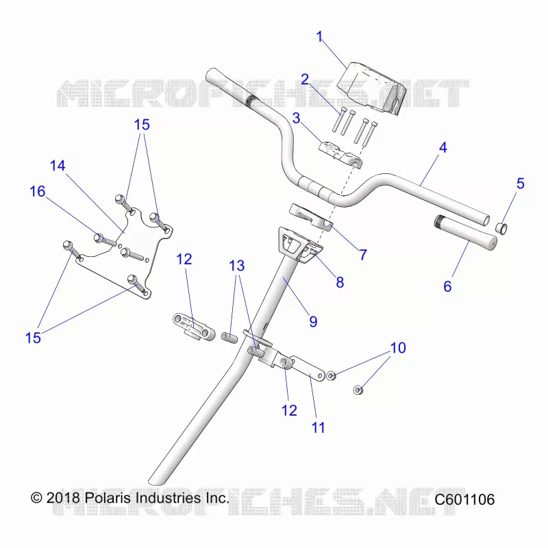 STEERING, H-BAR, STEERING POST, GRIPS
