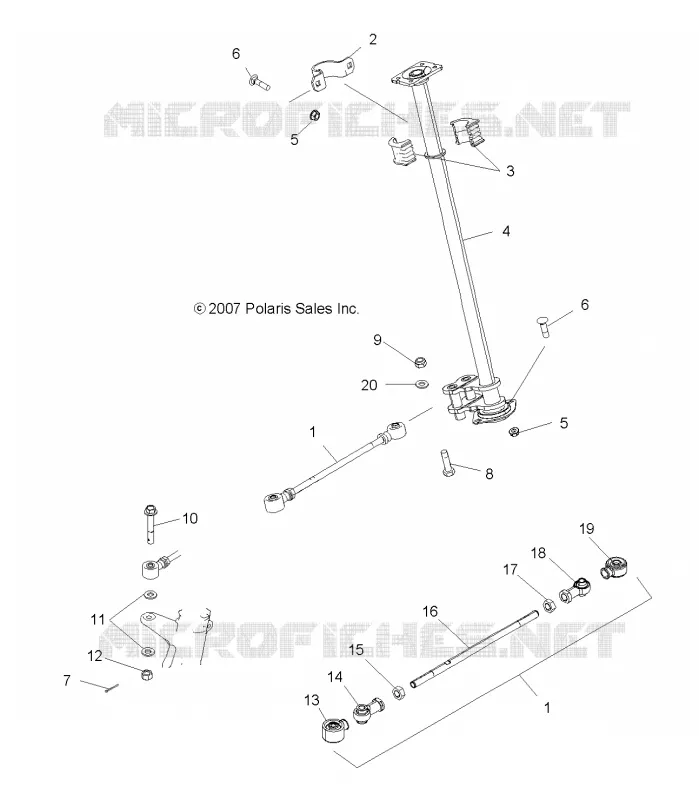 STEERING POST     TIE ROD