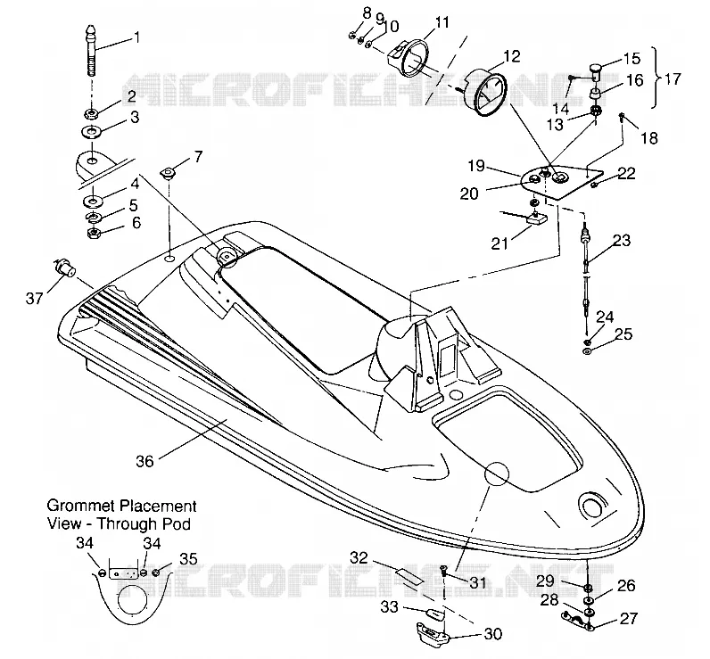 HULL   BODYWORK SL 650 B954058 (4930483048A006)