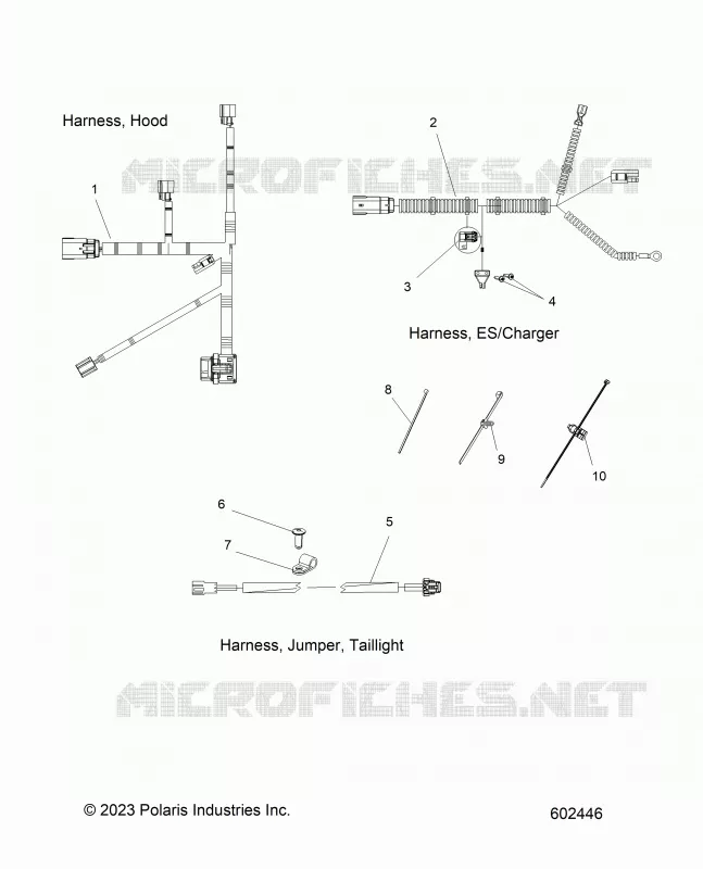 ELECTRICAL, HARNESS, HOOD, E.S. START, TAILLIGHT