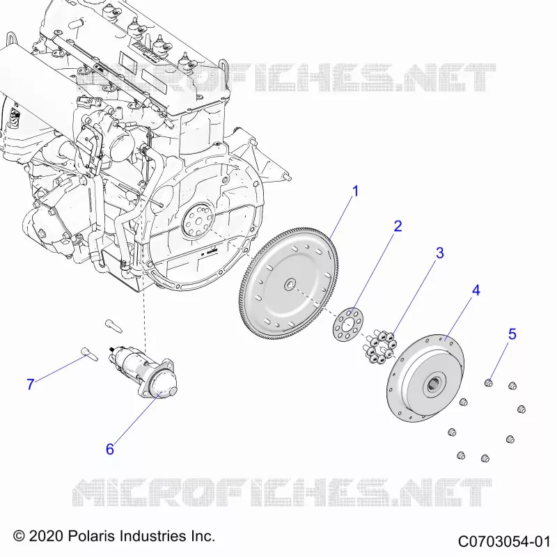 STARTER, FLYWHEEL AND RELATED