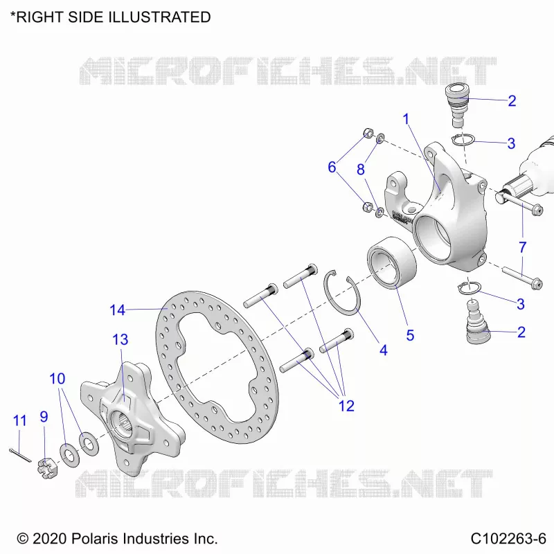 FRONT SUSPENSION HUB AND BRAKE DISC