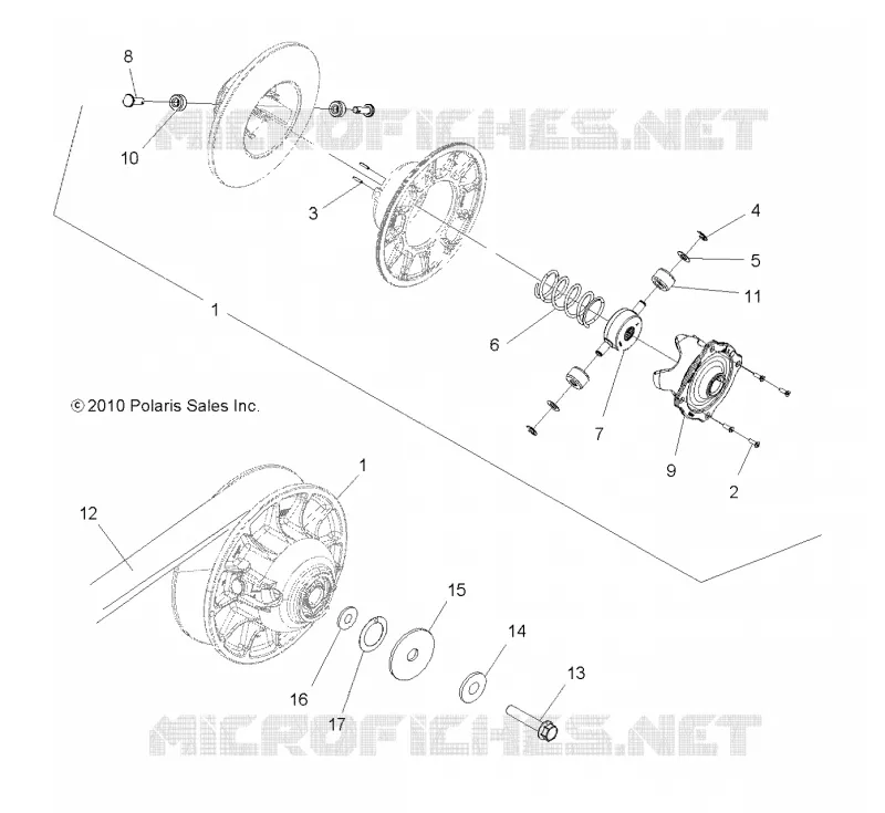 DRIVE TRAIN, SECONDARY CLUTCH