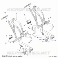 SEAT BELT MOUNTING, FRONT, 6 POINT