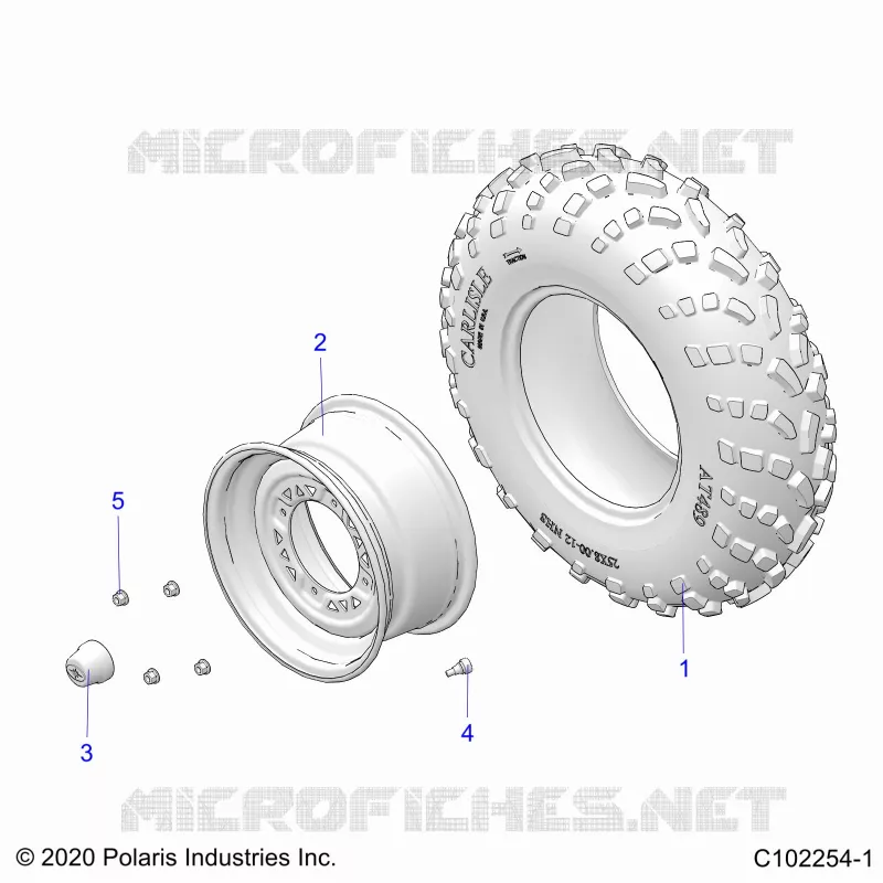 WHEELS, FRONT TIRE