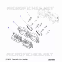 ENGINE, REED VALVE AND THROTTLE BODY ADAPTOR -S24TKP8RS (C601635)