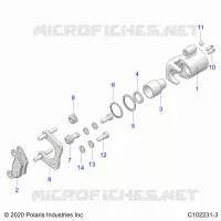 BRAKES, BRAKE REAR CALIPER